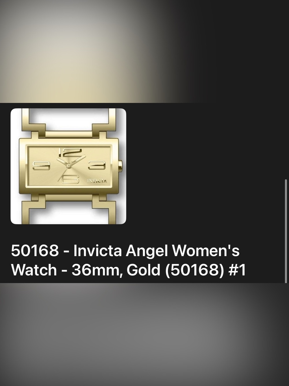 Invicta Gold-Tone Rectangular Bracelet Watch - Picture 2 of 3